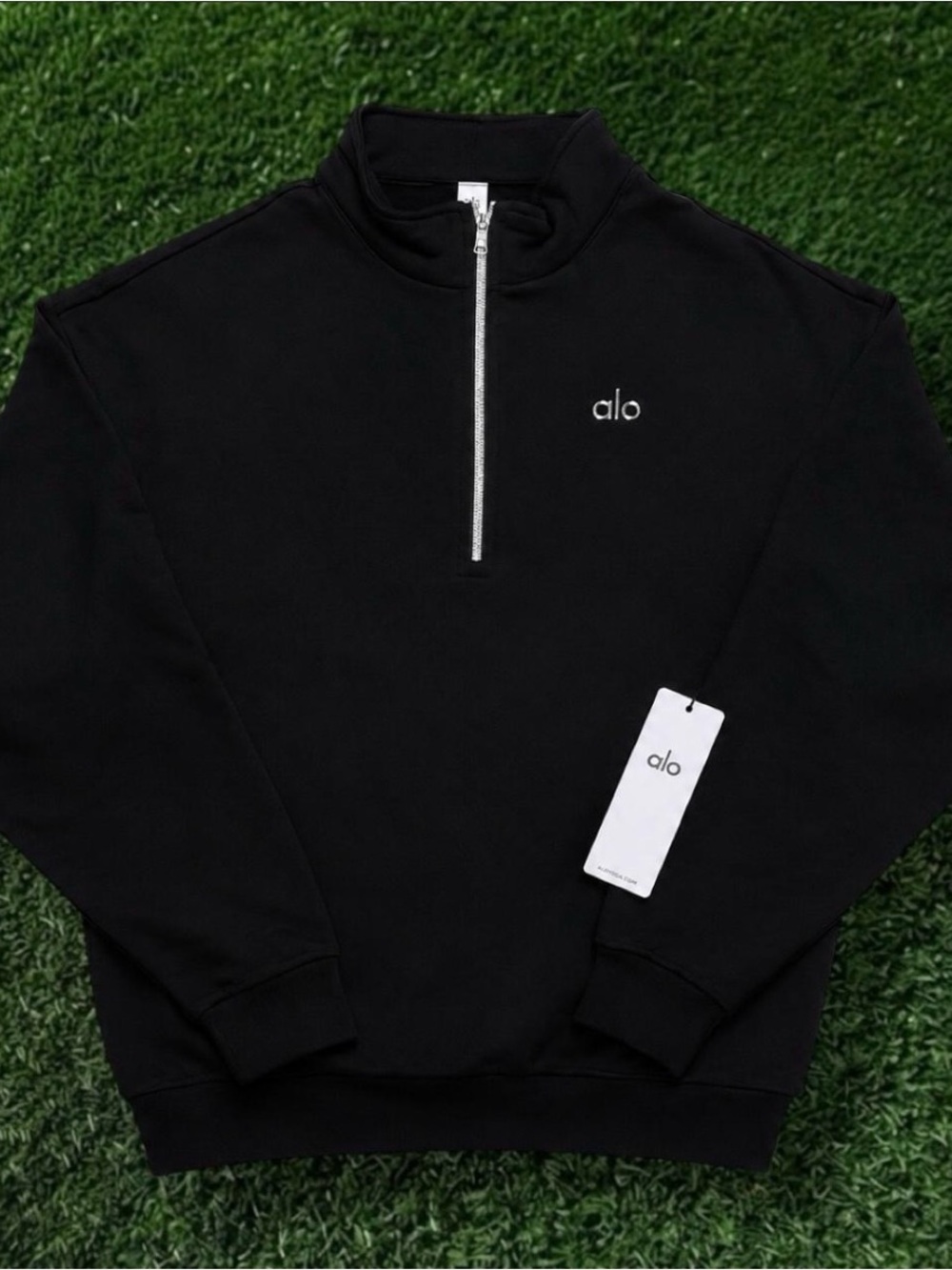 ALO Yoga Men’s Black Half-Zip Sweatshirt